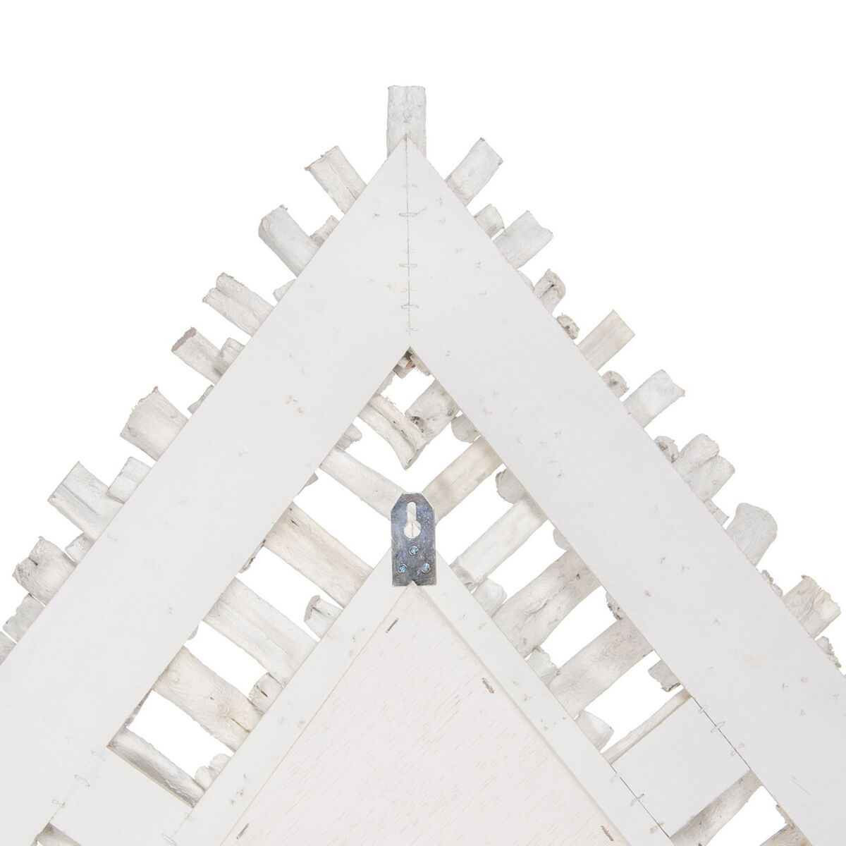 Настенное зеркало 95 x 8 x 115 cm древесина тика Белый-2