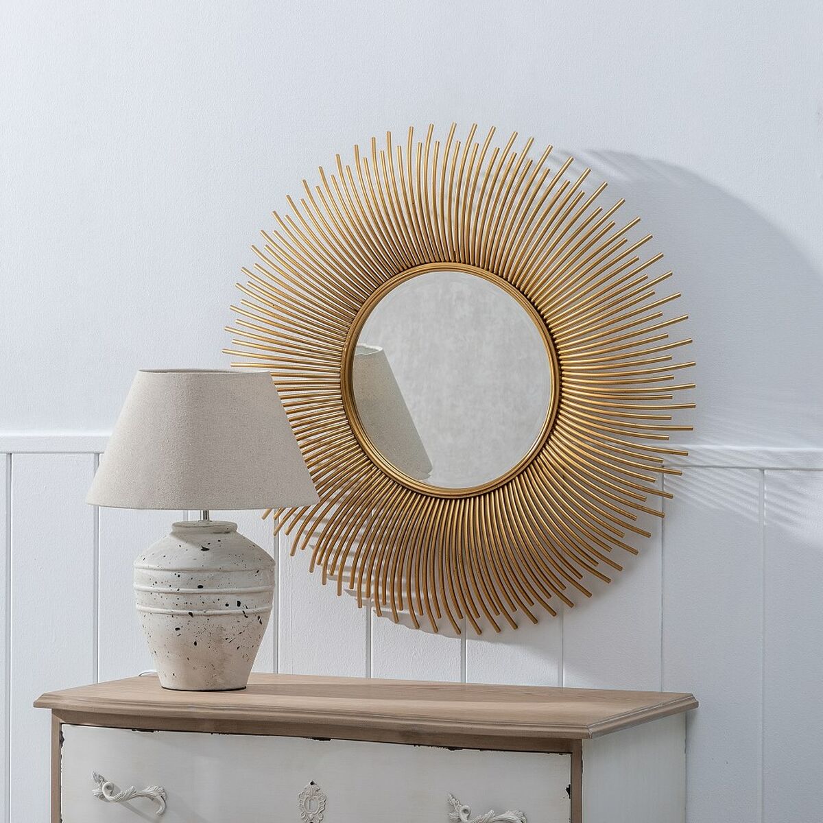 Настенное зеркало Позолоченный Металл 80 x 6 x 80 cm-7