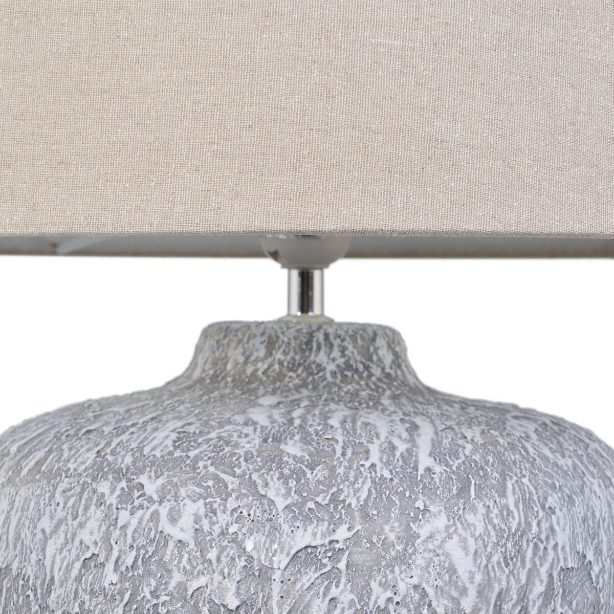 Table lamp Grey linen Ceramics 40 W 220 V 240 V 220-240 V 40 x 40 x 55 cm-5