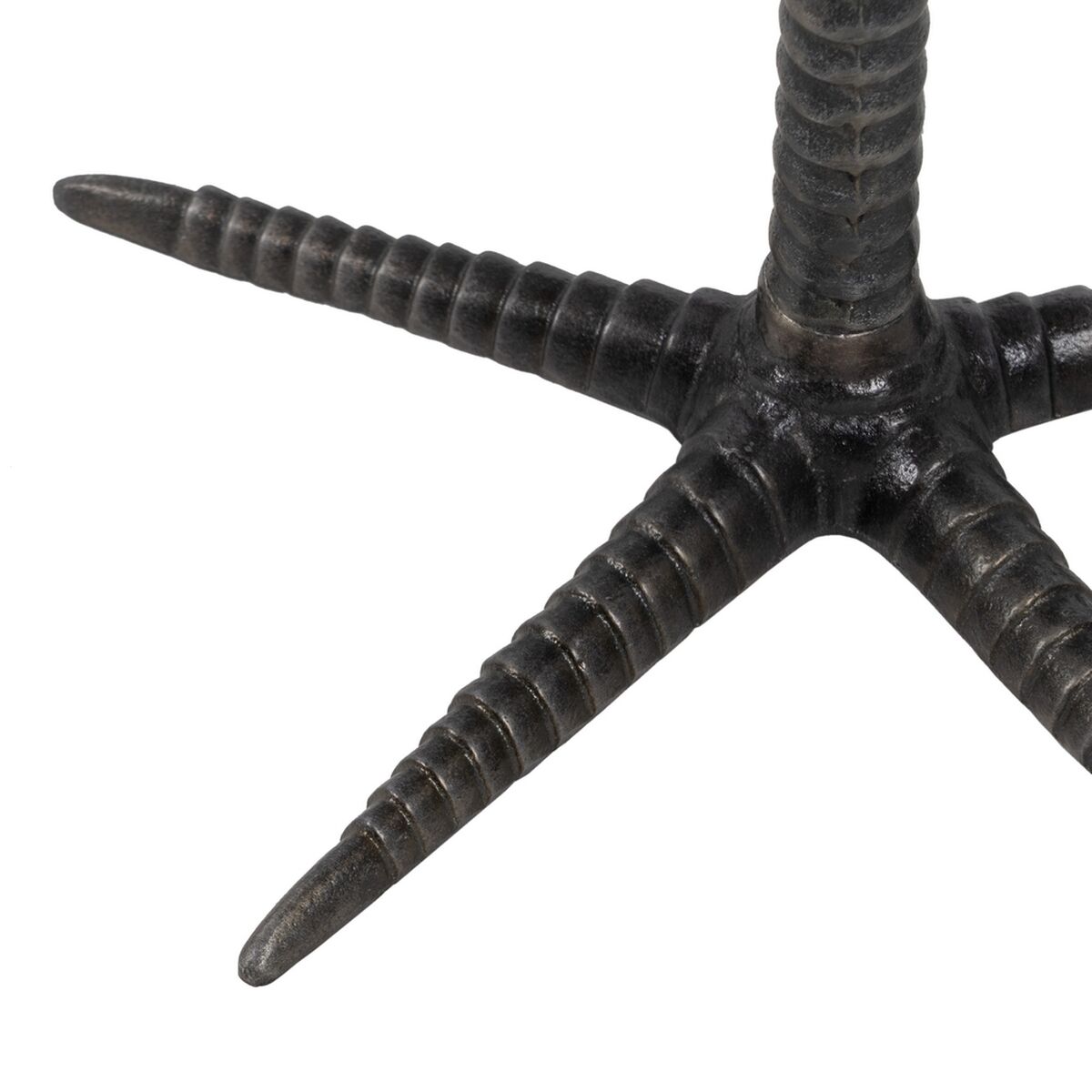 Вспомогательный стол Чёрный Позолоченный Металл Алюминий 39 x 39 x 48 cm-3