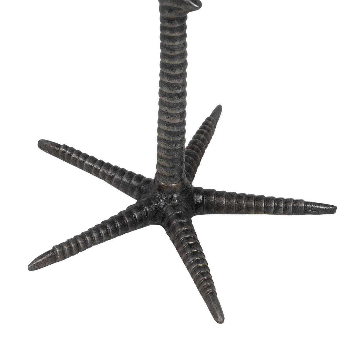 Вспомогательный стол Чёрный Позолоченный Металл Алюминий 39 x 39 x 48 cm-6