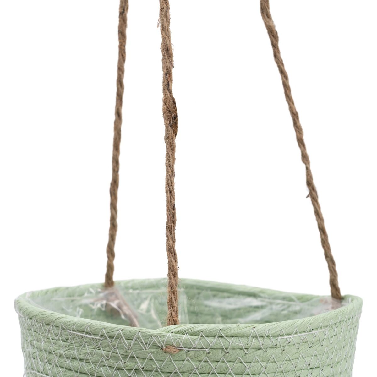 Basket Set Rope 20 x 20 x 27 cm Light Green (3 Items)-3