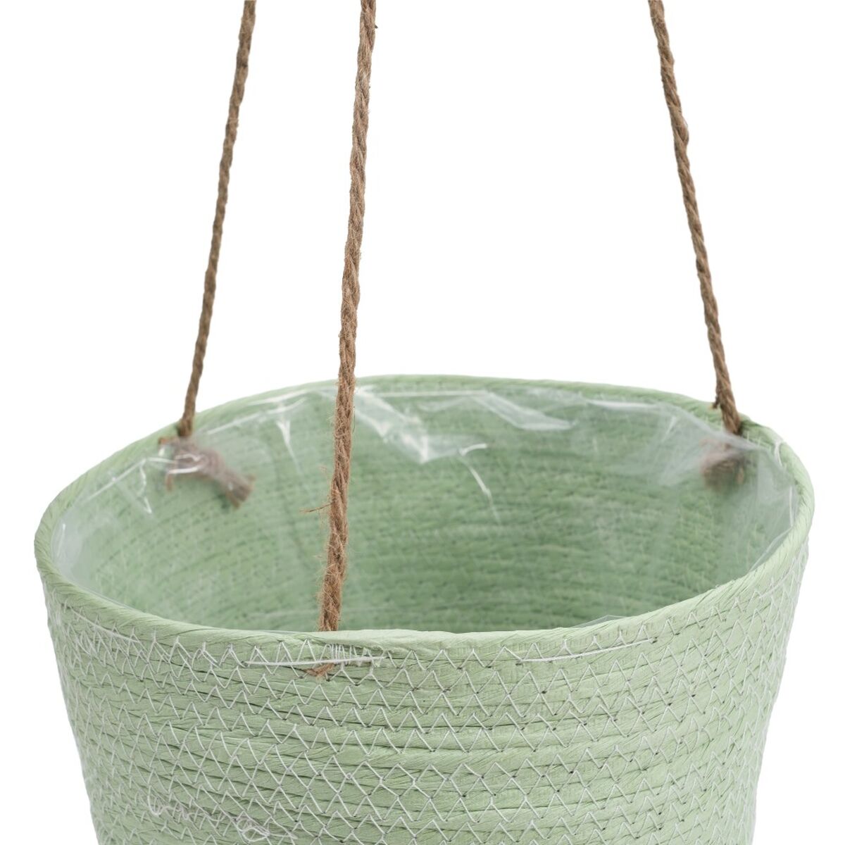 Basket Set Rope 20 x 20 x 27 cm Light Green (3 Items)-7