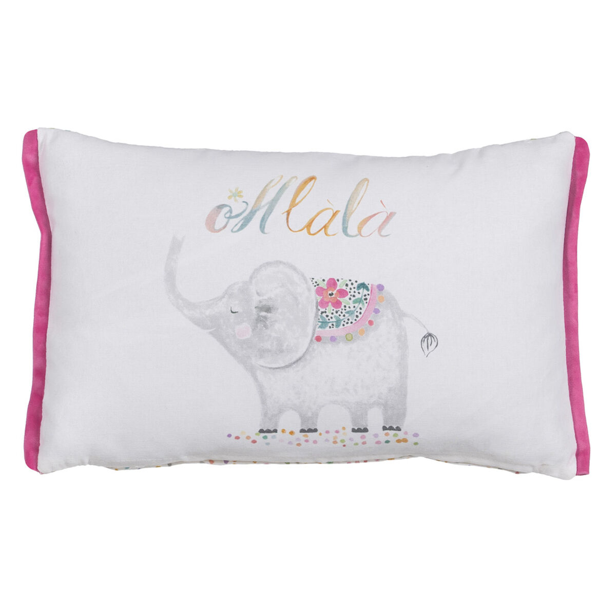 Almofada Elefante infantil 100% algodão 45 x 30 cm