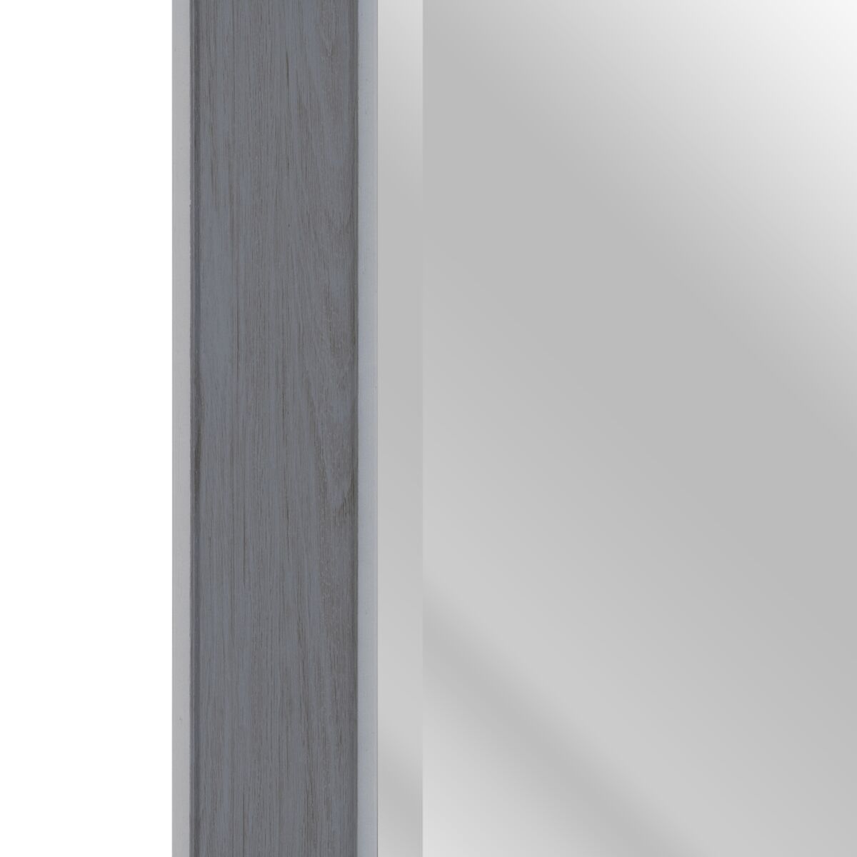 Настінне дзеркало 56 x 2 x 126 cm Сірий Дерев'яний Білий-4