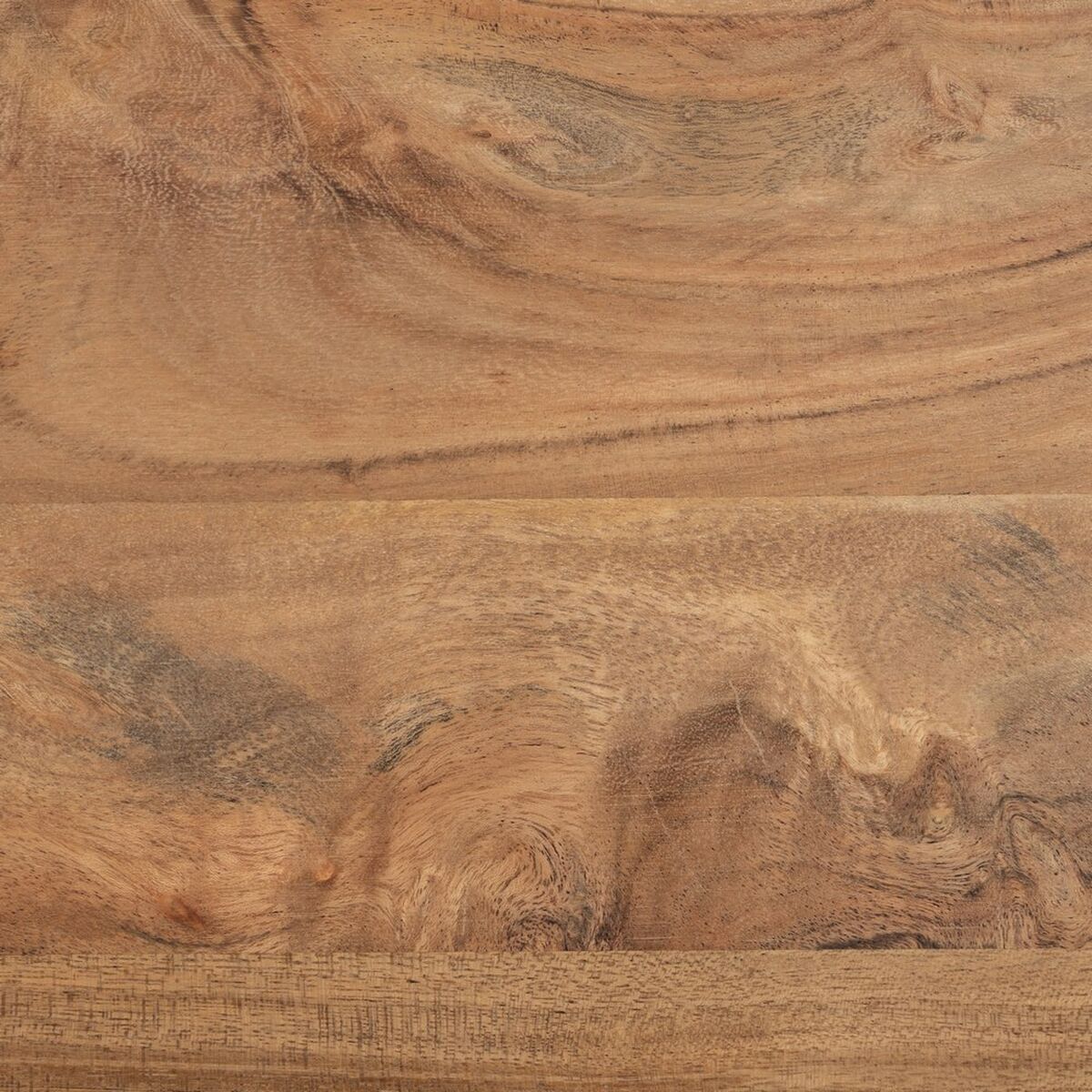 Набор из двух столиков Чёрный Натуральный Металл Железо древесина акации 70 x 70 x 40 cm (2 штук)-7