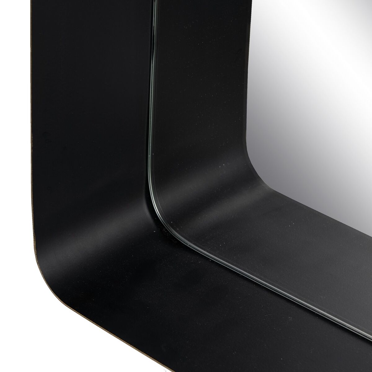 Настенное зеркало 40 x 12 x 60 cm Чёрный Позолоченный Металл-3