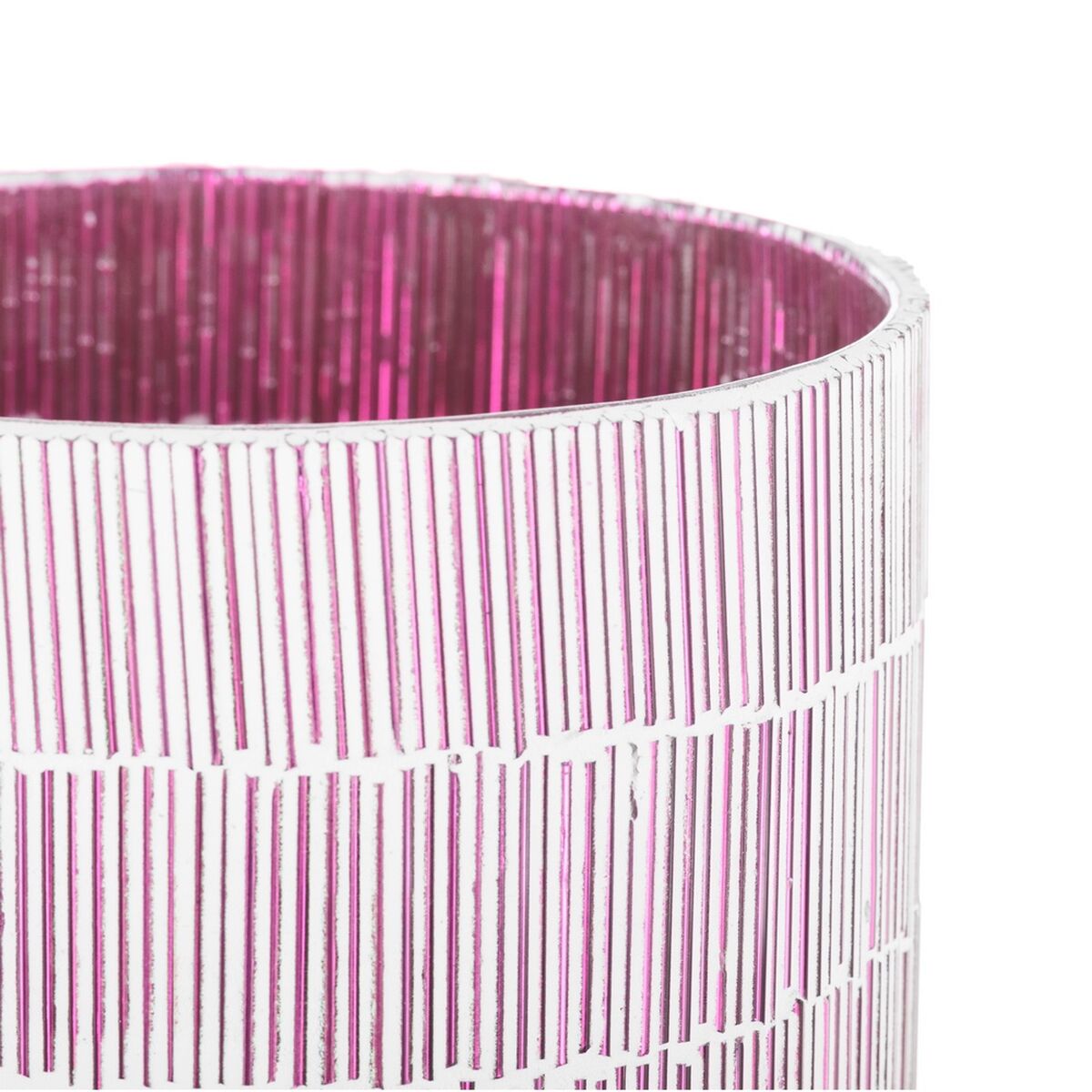 Подсвечник Розовый Стеклянный Цемент 13 x 13 x 20 cm-4