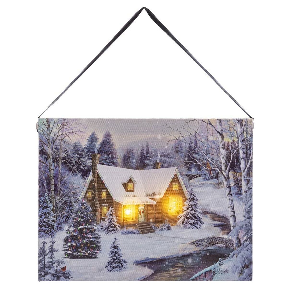 Рождество түрлі-түсті ағаш мата 20 x 15 x 1,8 см-4