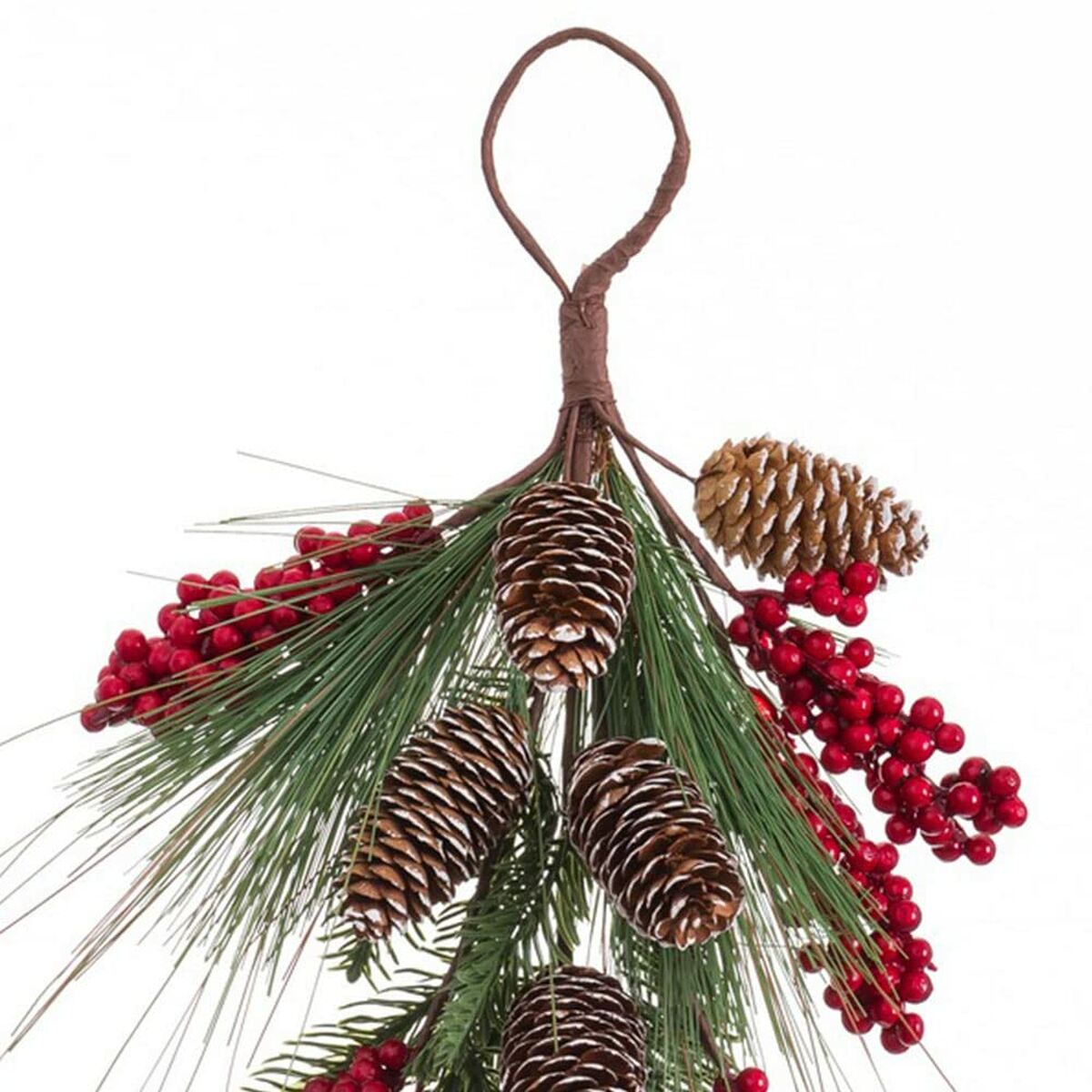 Türhänger Weihnachten Rot Grün Natur Kunststoff Ananas 42 cm-4
