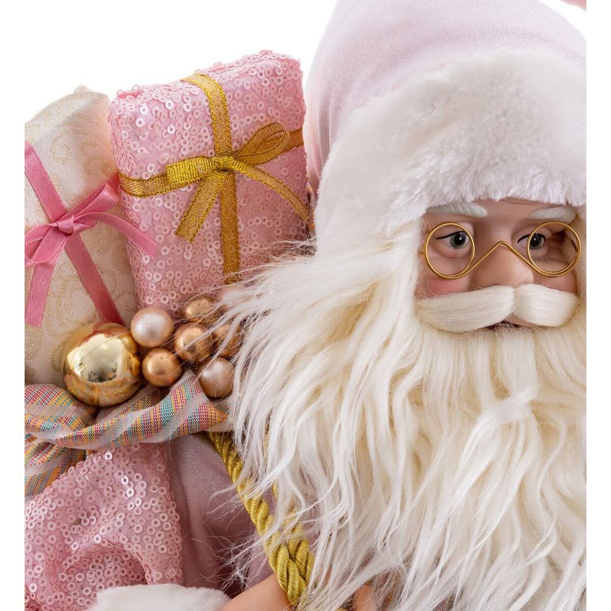 Neujahrs-Dekoration Rosa Kunststoff Polystone Stoff 60 cm-5