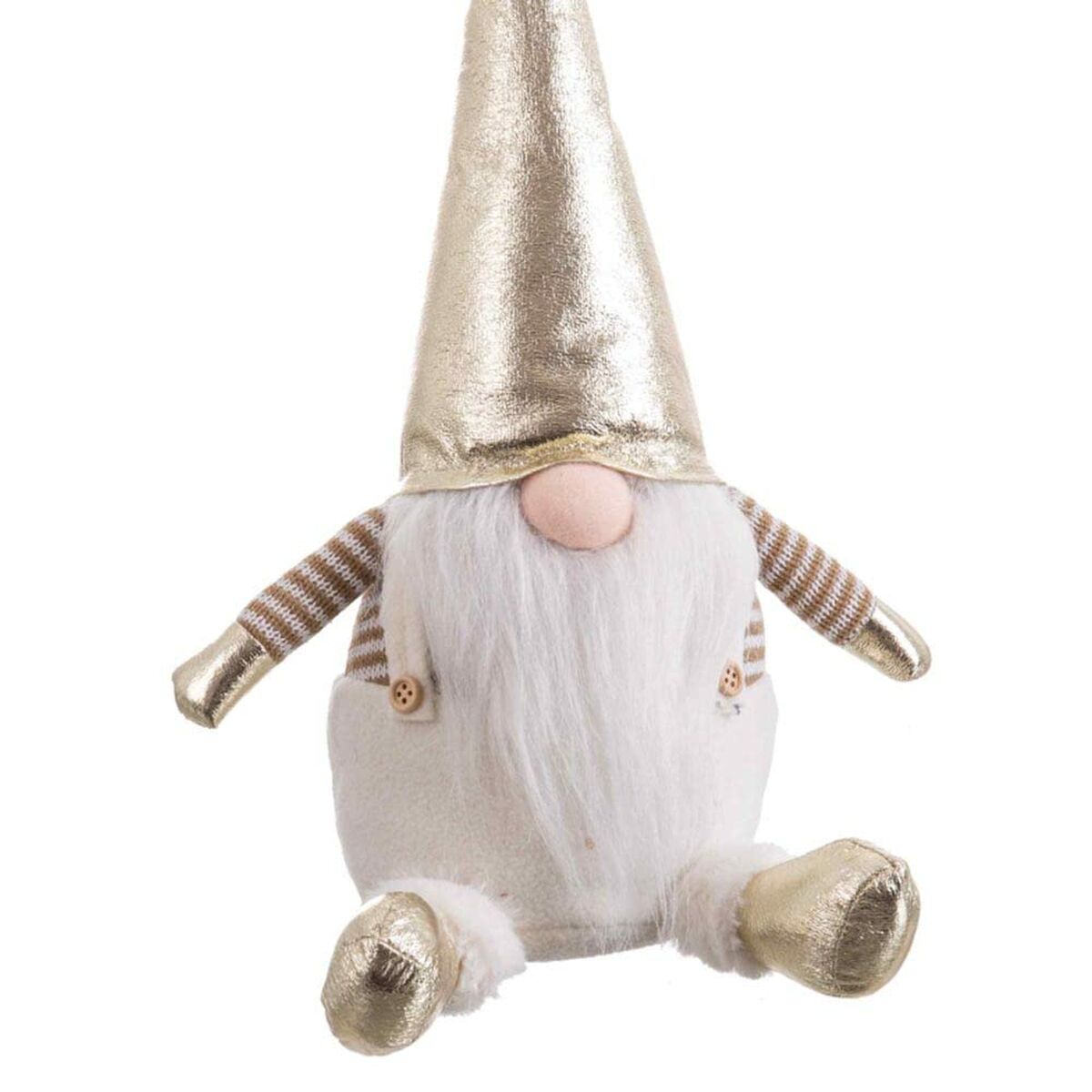 Новогоднее украшение Белый Позолоченный песок Ткань 19 x 16 x 35 cm-3