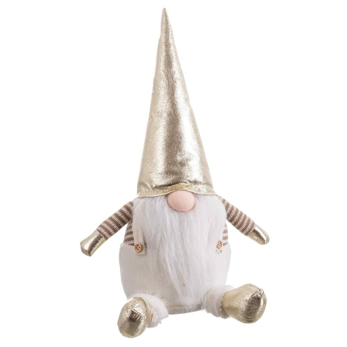 Новогоднее украшение Белый Позолоченный песок Ткань 19 x 16 x 35 cm-4