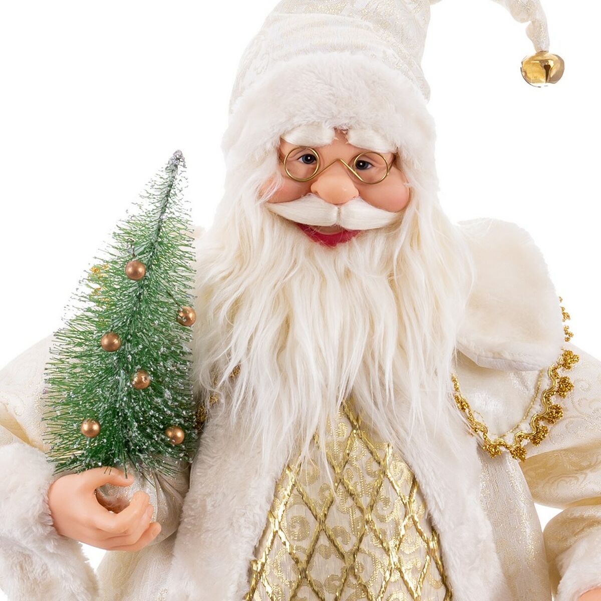 Новогоднее украшение Белый Позолоченный Пластик полистоун Ткань 60 cm-5