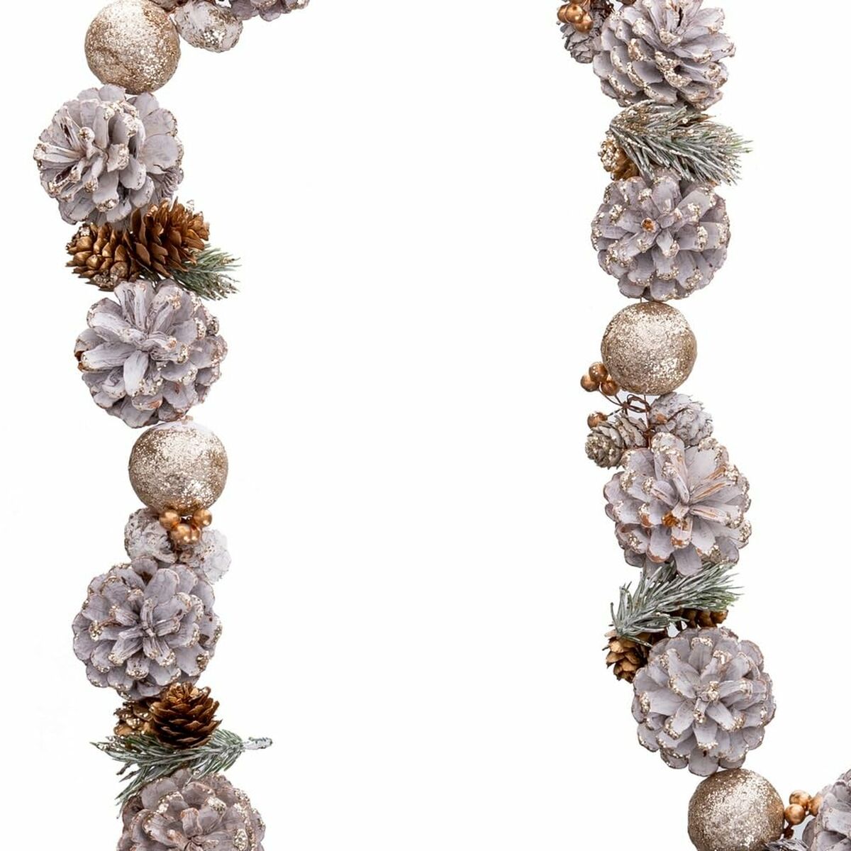 Новогодняя гирлянда Белый Позолоченный Пластик Foam Ананасы 150 cm-3