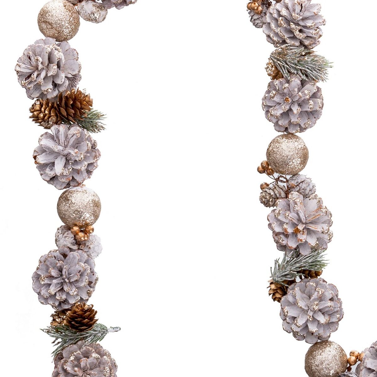 Новогодняя гирлянда Белый Позолоченный Пластик Foam Ананасы 150 cm-5