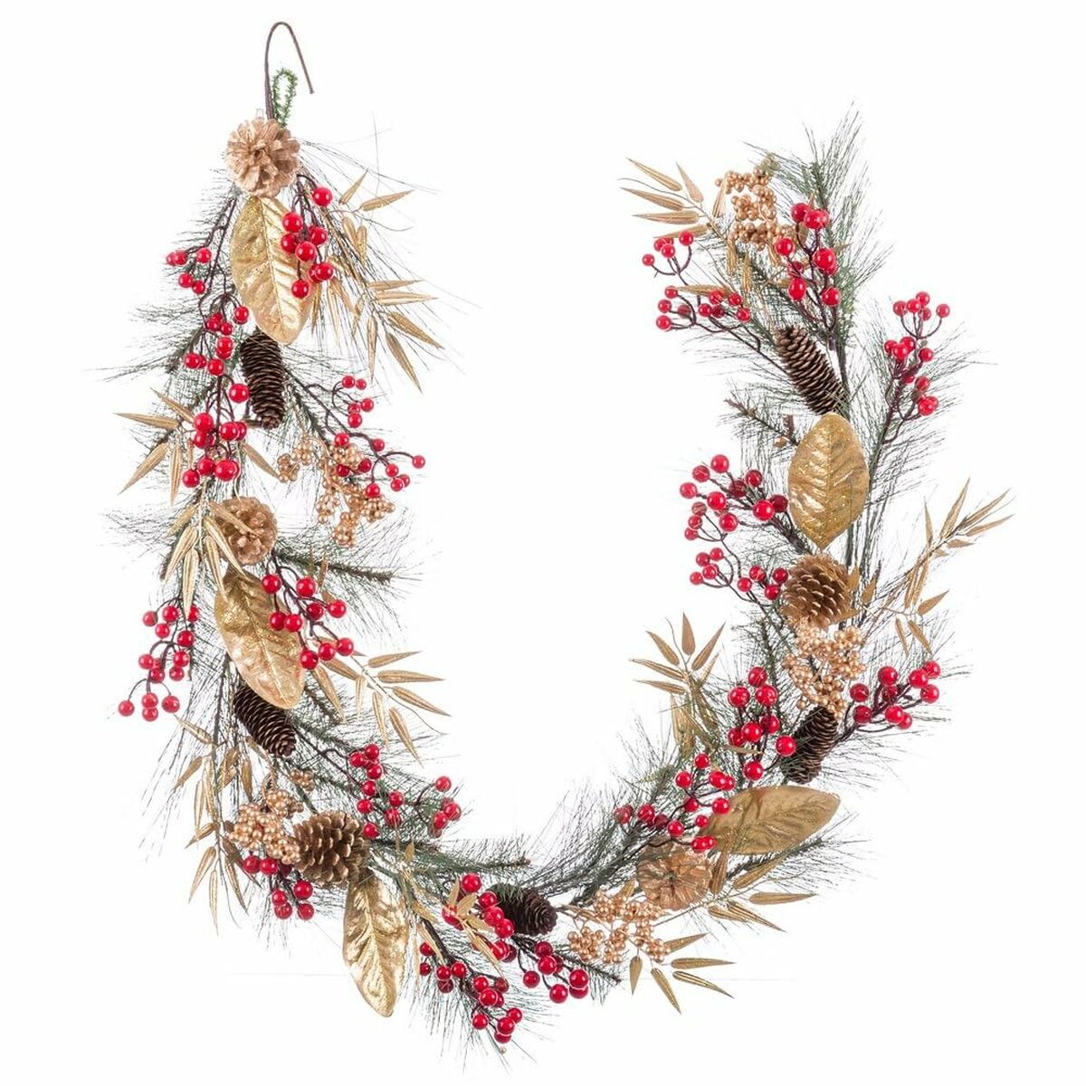 Новогодняя гирлянда Разноцветный Позолоченный Пластик Ананасы 180 cm-5