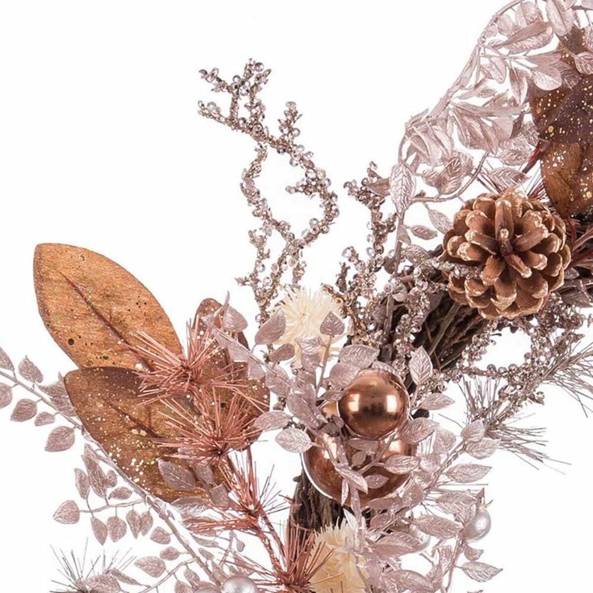 Рождественский венок Медь ротанг Пластик Ананасы 55 cm-2