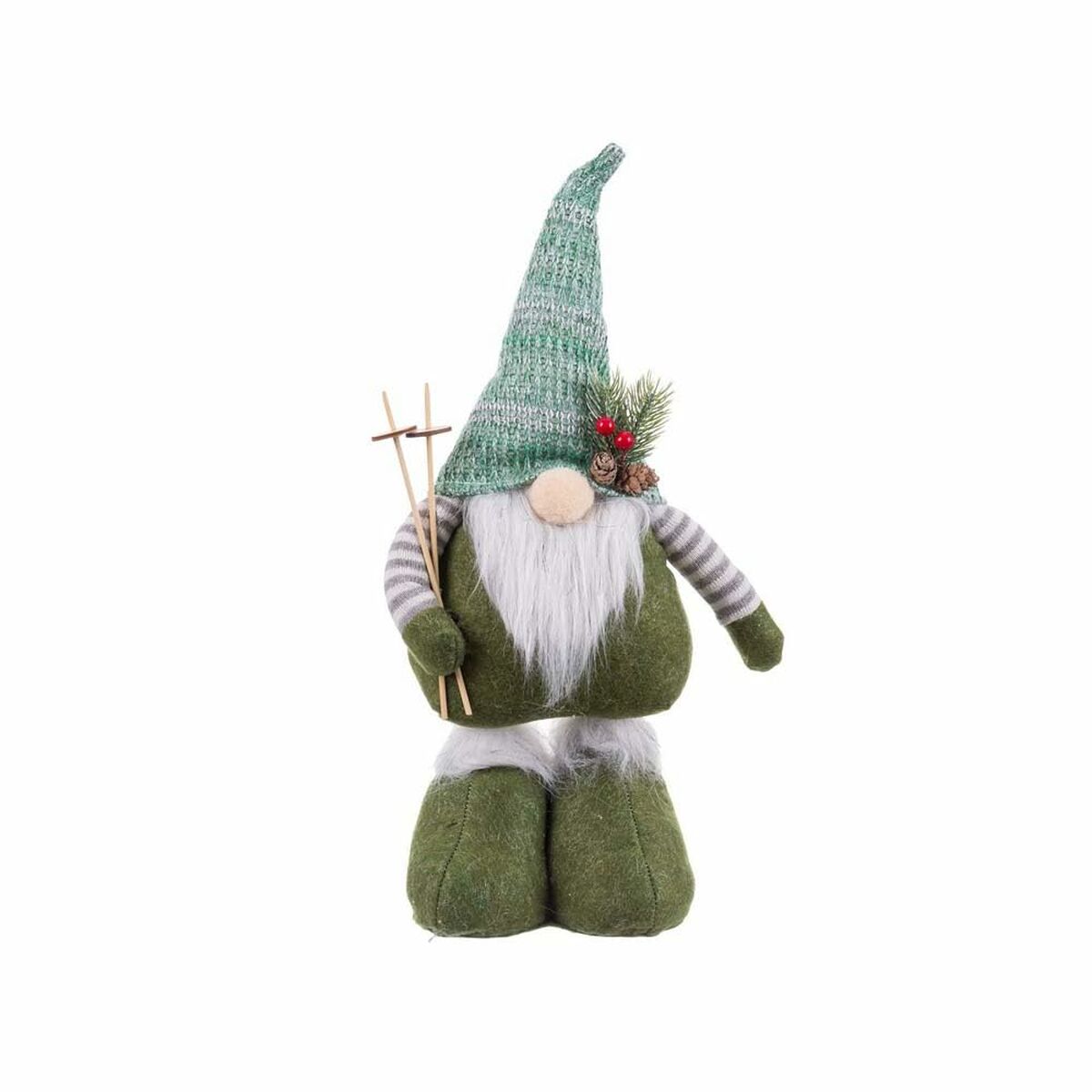 Новогоднее украшение Белый Зеленый Металл Ткань 20 x 10 x 55 cm-3