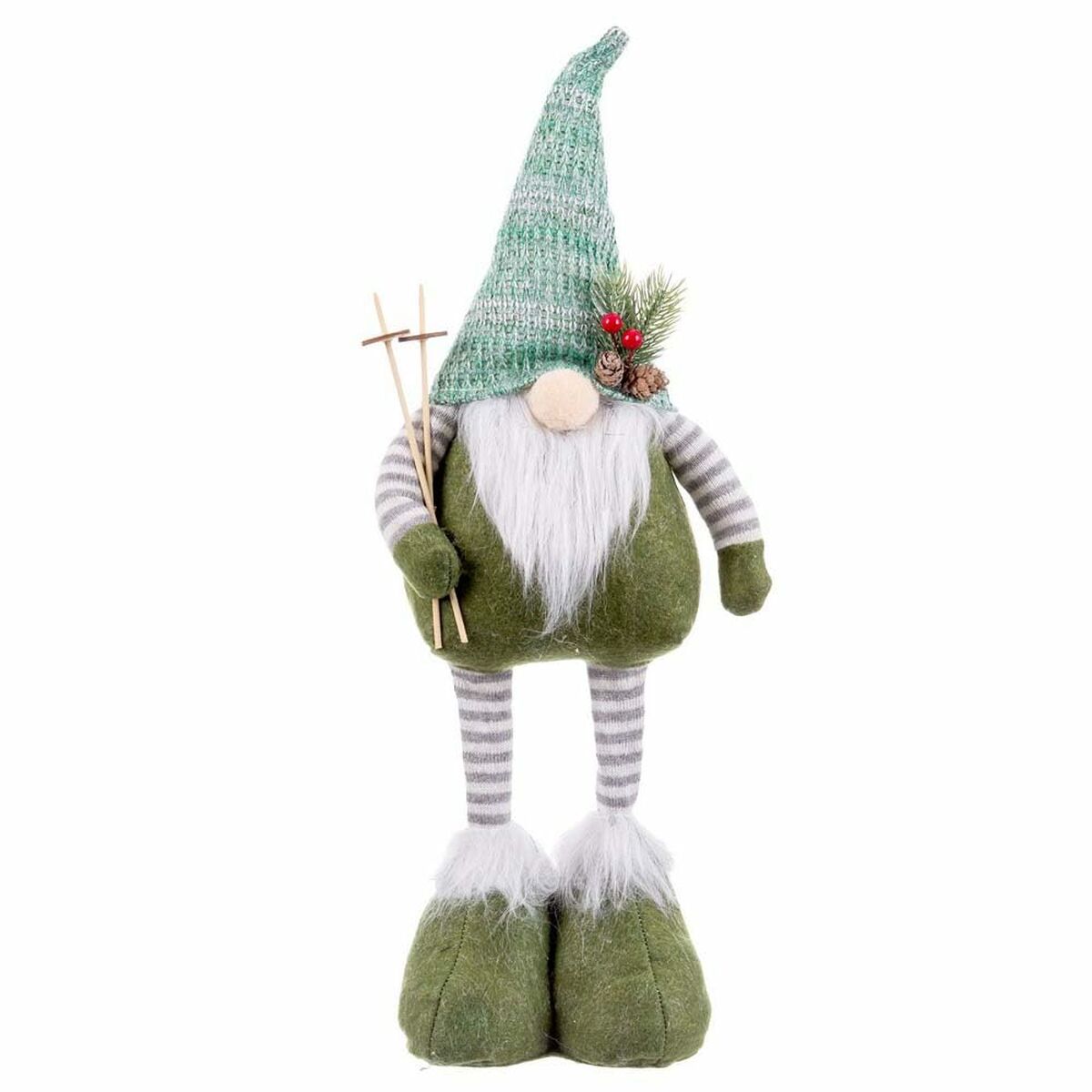 Новогоднее украшение Белый Зеленый Металл Ткань 20 x 10 x 55 cm-4