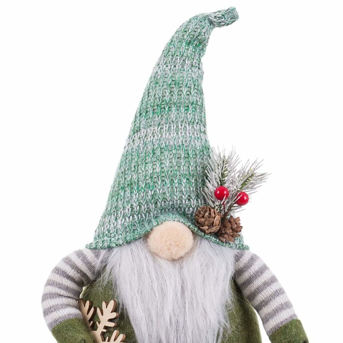 Новогоднее украшение Белый Зеленый Металл Ткань 20 x 8 x 42 cm-2