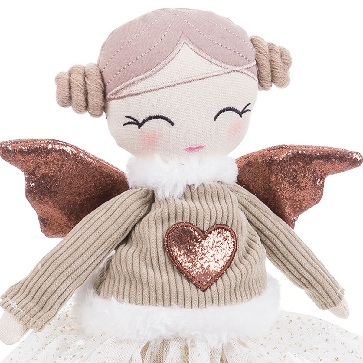 Новогоднее украшение Зеленый Бежевый песок Ткань 42 cm-2