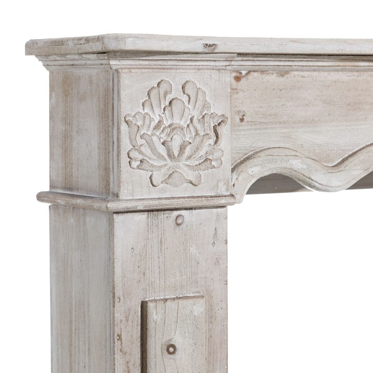 Grate fireplace wood spruce Wood MDF 116 x 20 x 102 cm-4