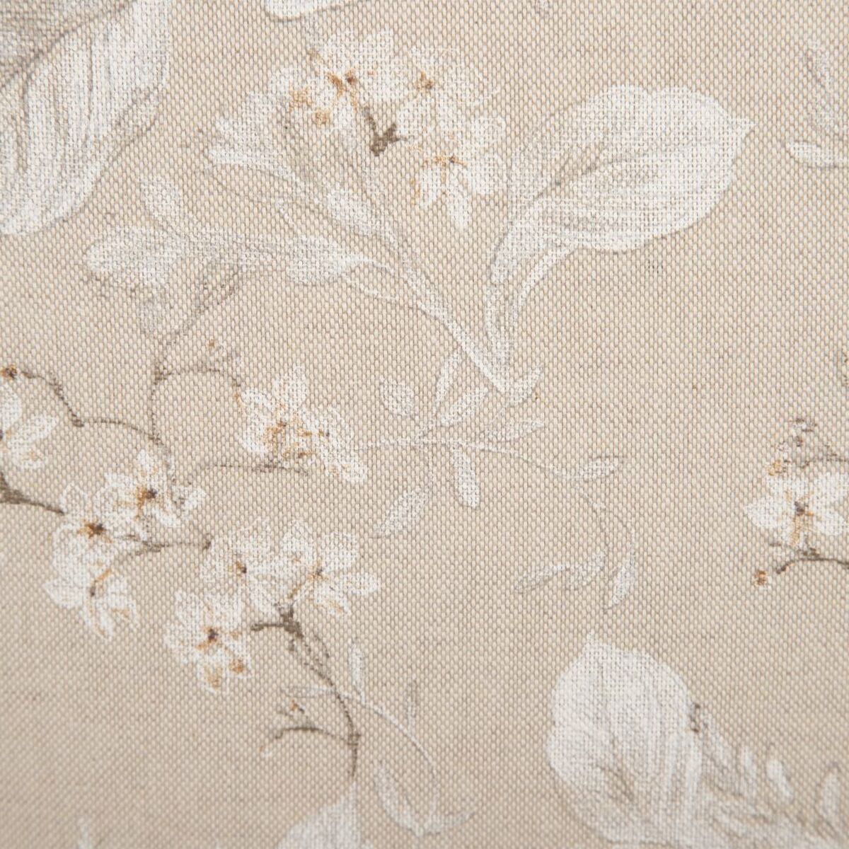 Kissen Polyester Baumwolle Beige Blumen 60 x 40 cm-3