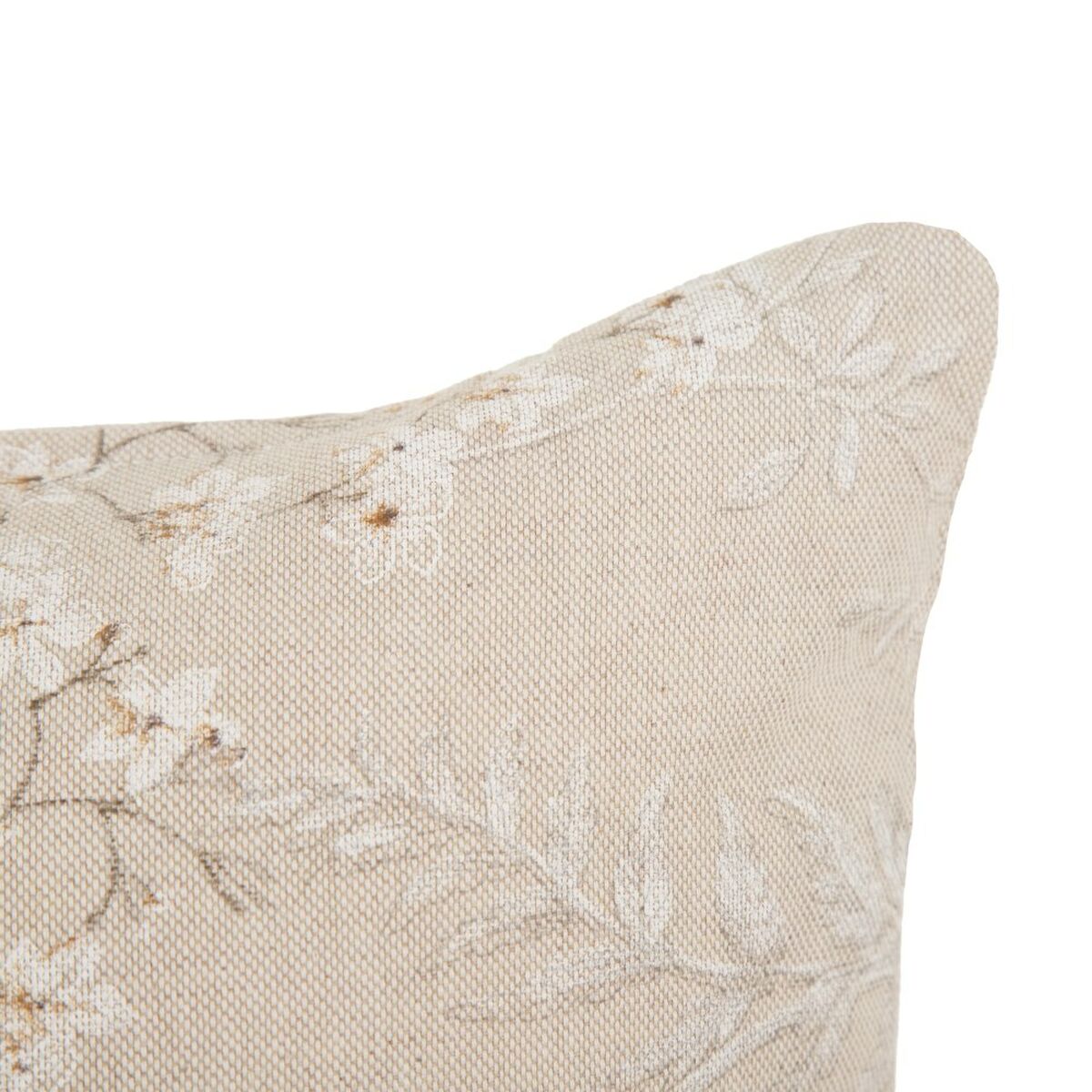 Kissen Polyester Baumwolle Beige Blumen 60 x 40 cm-4