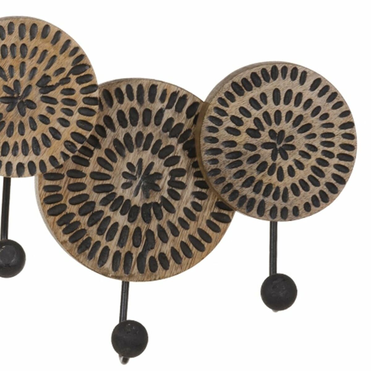 Настенная вешалка Железо Древесина манго 45 x 3 x 18 cm-3