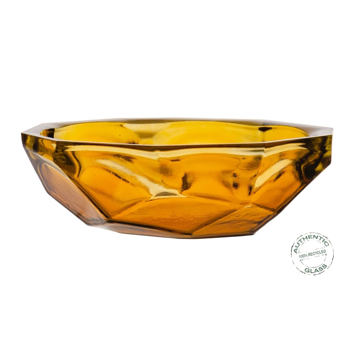 Декор для центра стола из переработанного стекла Янтарь переработанное стекло 25 x 25 x 8 cm-2