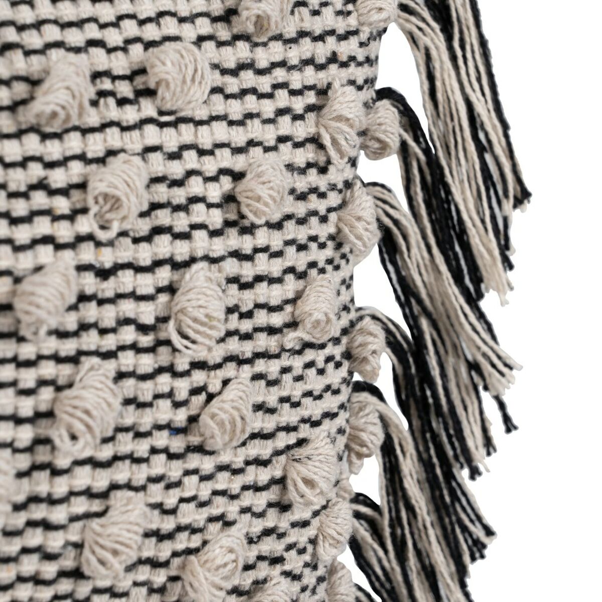 Kissen Baumwolle Schwarz Beige 45 x 45 cm-3