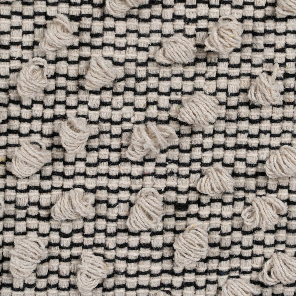 Kissen Baumwolle Schwarz Beige 45 x 45 cm-5