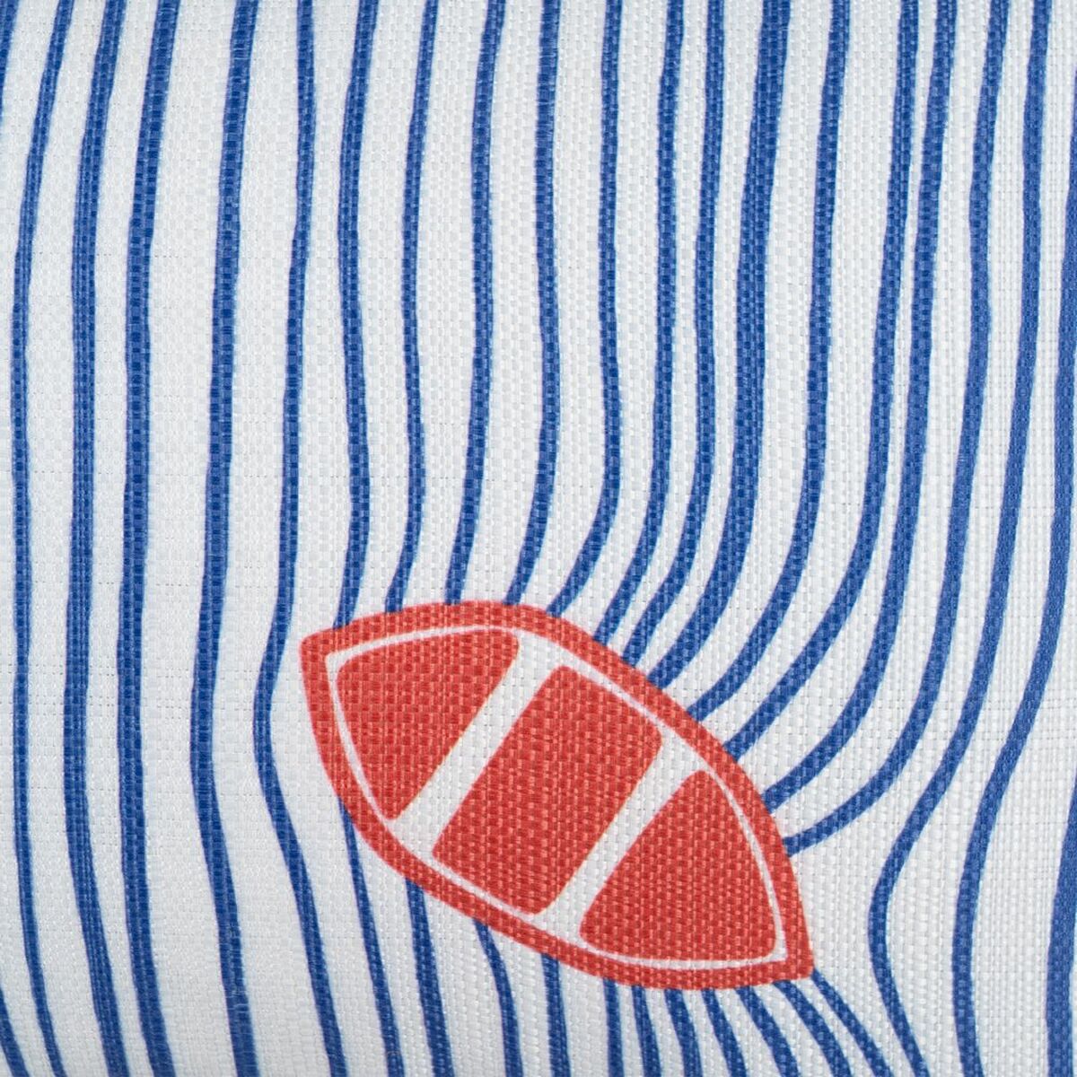 Kissen Polyester Blau Weiß Rot 50 x 30 cm-4