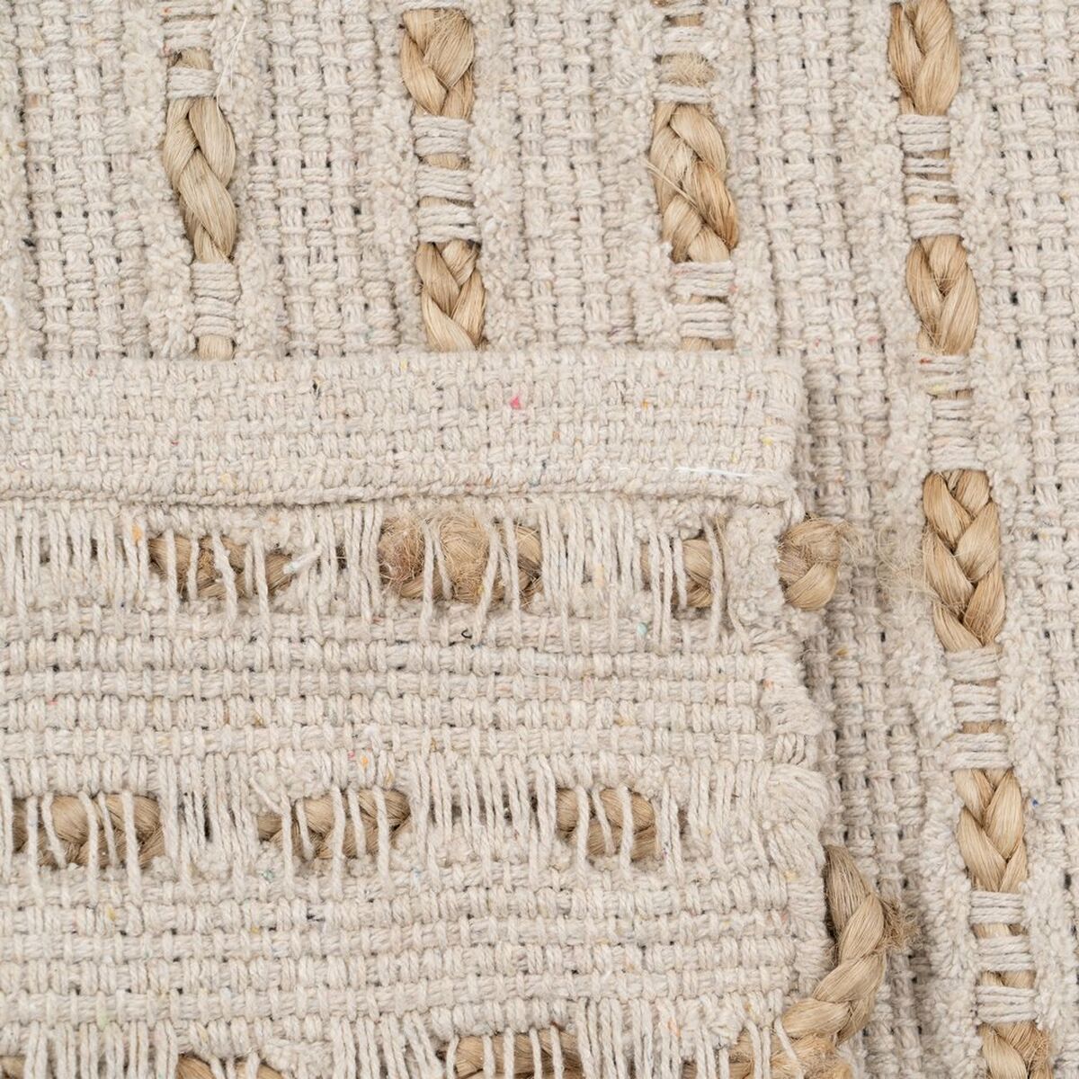 Carpet White Natural 70% Cotton 30% Jute 200 x 290 cm-2