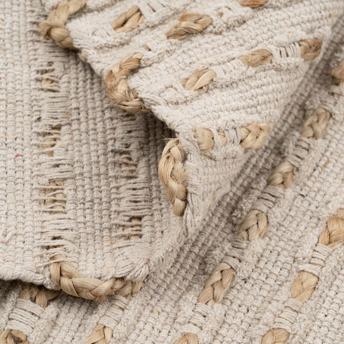 Carpet White Natural 70% Cotton 30% Jute 200 x 290 cm-3