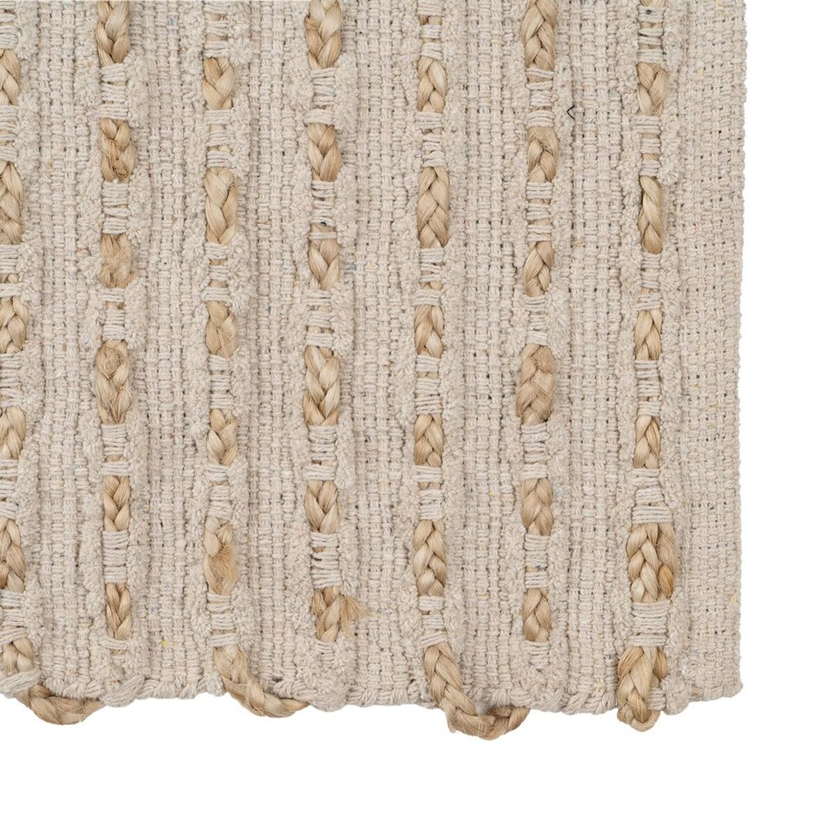 Carpet White Natural 70% Cotton 30% Jute 200 x 290 cm-5