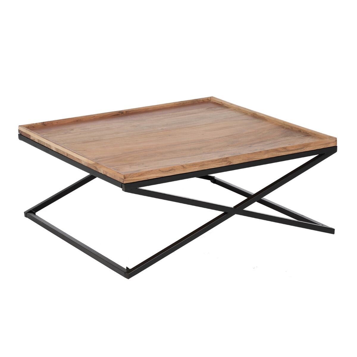 Кофейный столик Натуральный Железо Древесина манго 85 x 85 x 39 cm-3