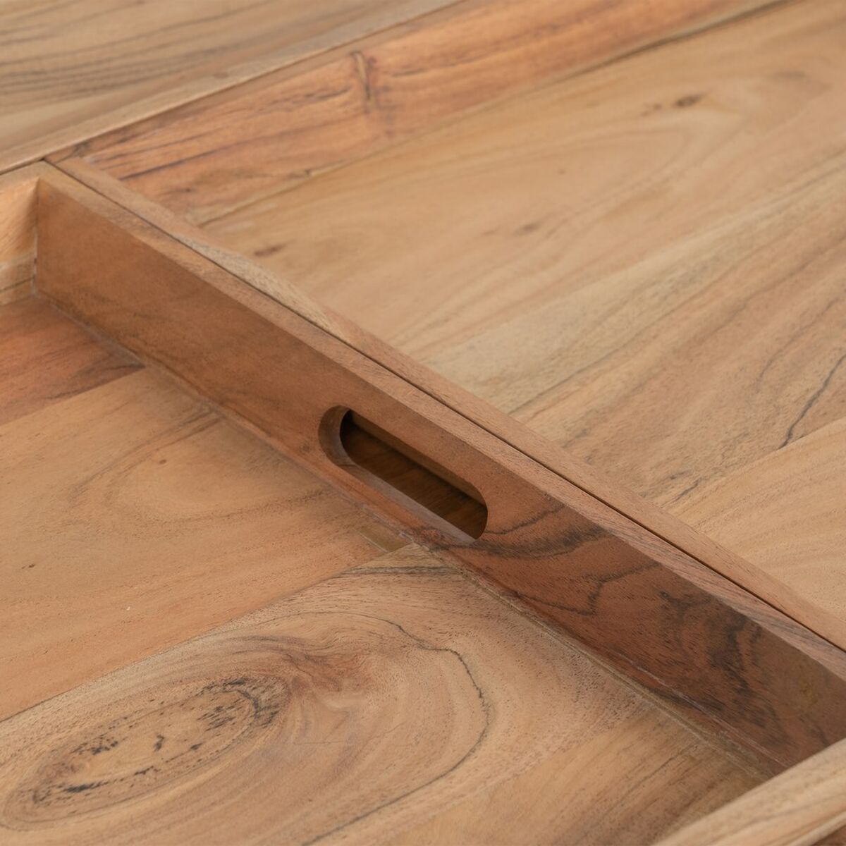 Кофейный столик Натуральный Железо Древесина манго 85 x 85 x 39 cm-7