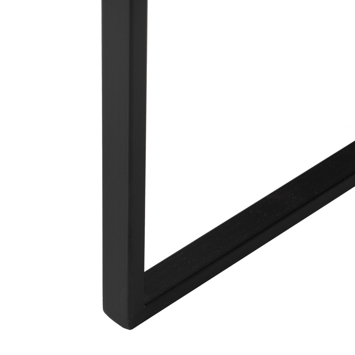 Кофейный столик Чёрный Натуральный Стеклянный Железо Деревянный MDF 75 x 75 x 40 cm-2