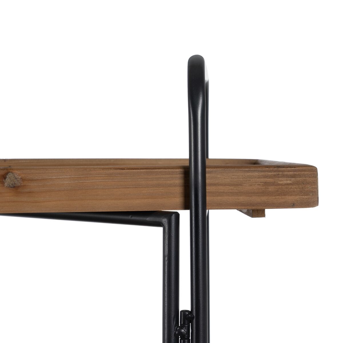 Regimento de Ferro Bege Preto Madeira comeu 111 x 34 x 176 cm-5