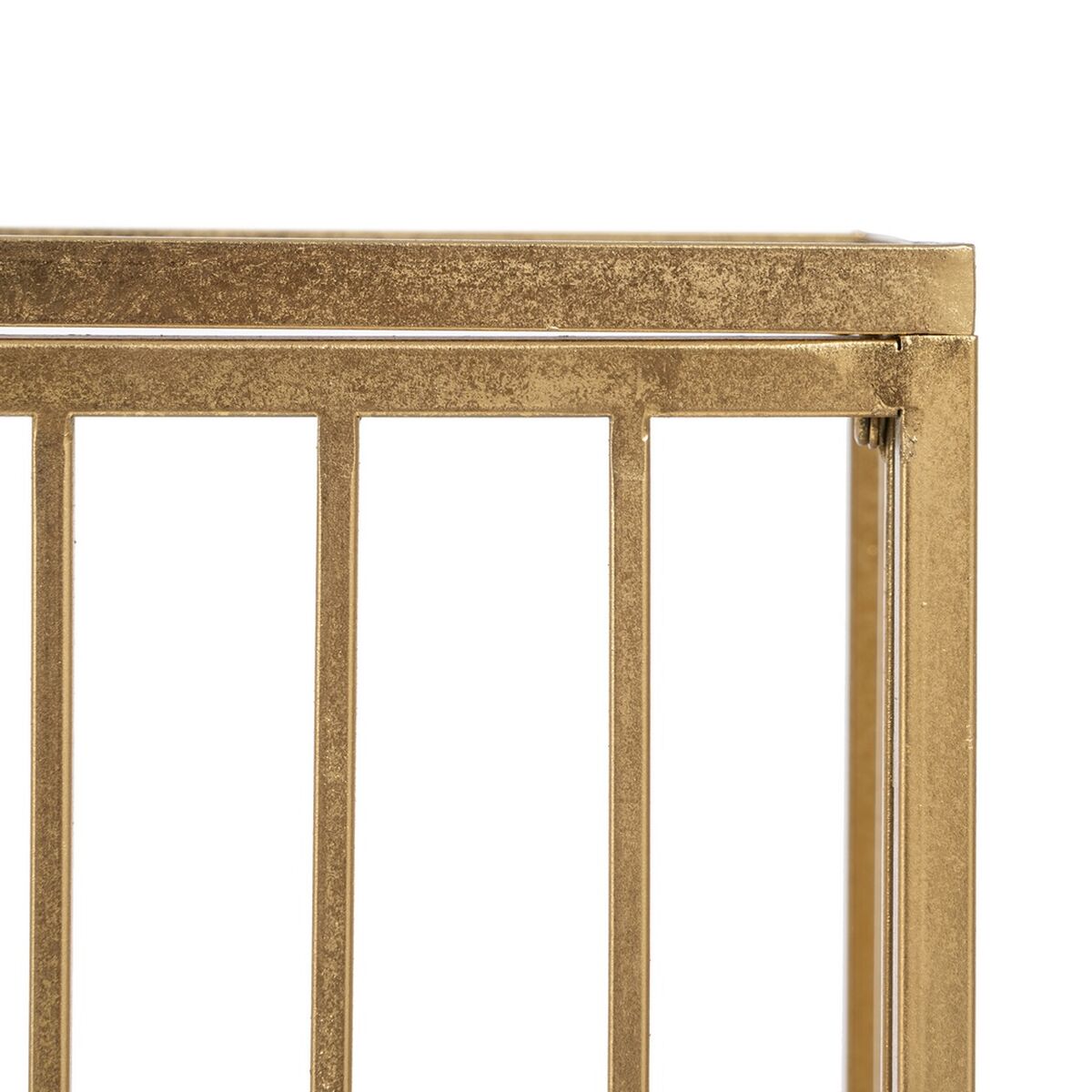 Набор из двух столиков Чёрный Позолоченный Железо 100 x 30 x 80 cm (2 штук)-4