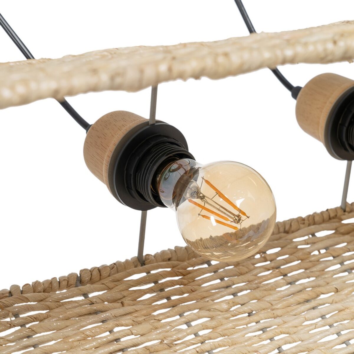 Потолочный светильник Чёрный Натуральный Железо 220-240 V 77 x 27 x 92 cm-3