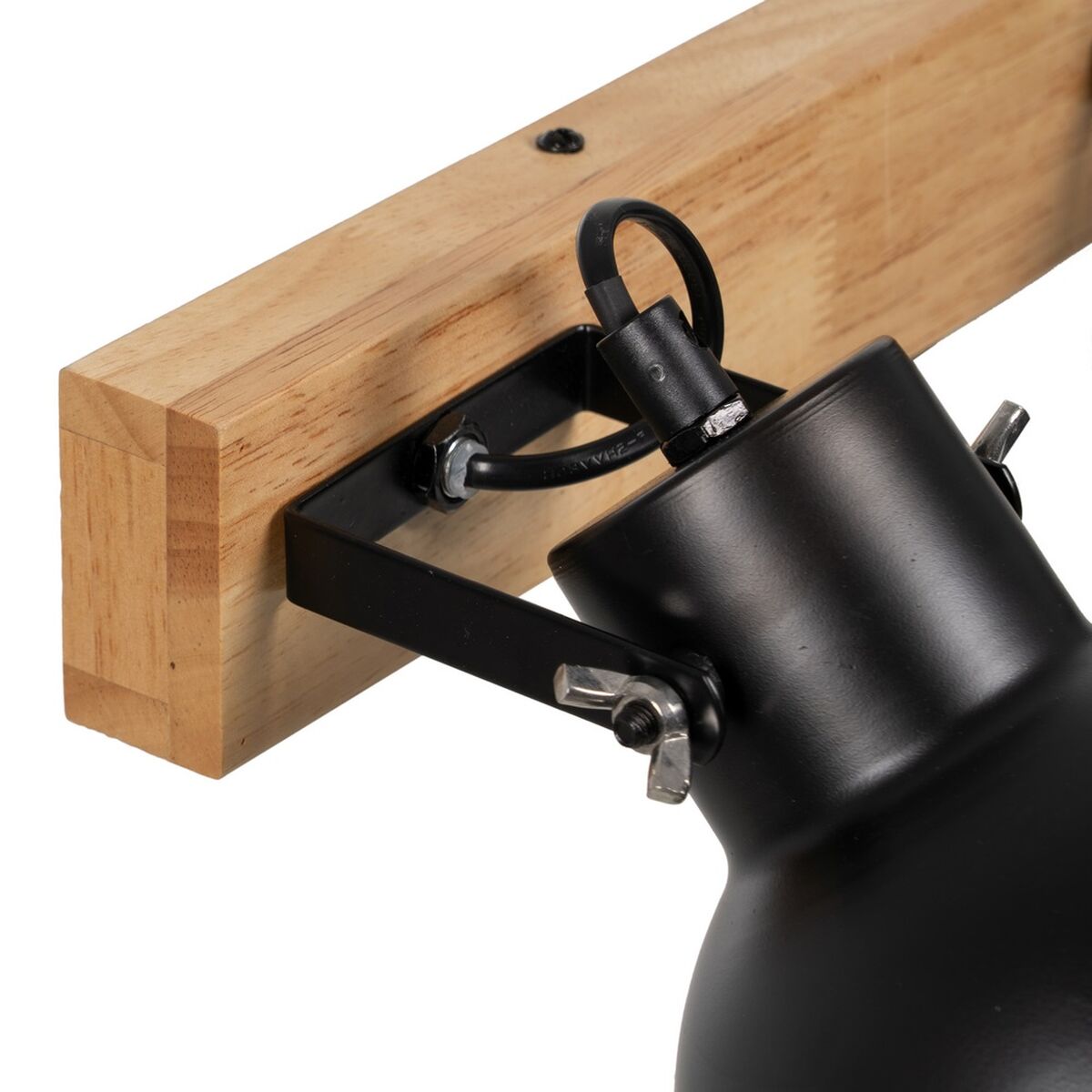 Настенный светильник Чёрный Бежевый Деревянный Железо A 220-240 V 36 x 21 x 17 cm-5