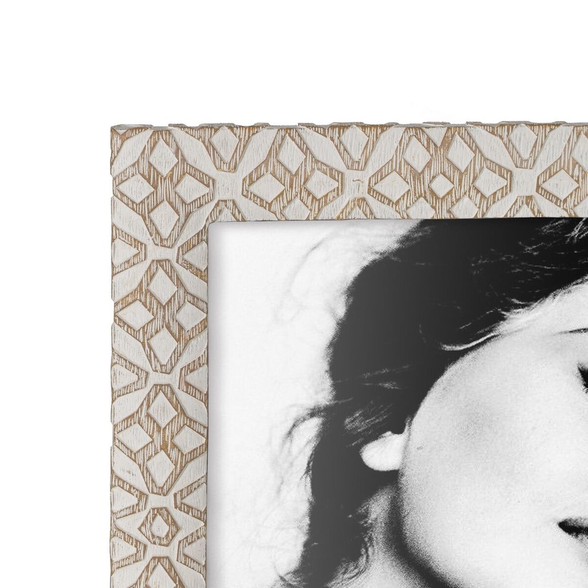 Фото рамка Белый Бежевый полистоун 20,3 x 2,3 x 25,4 cm-3