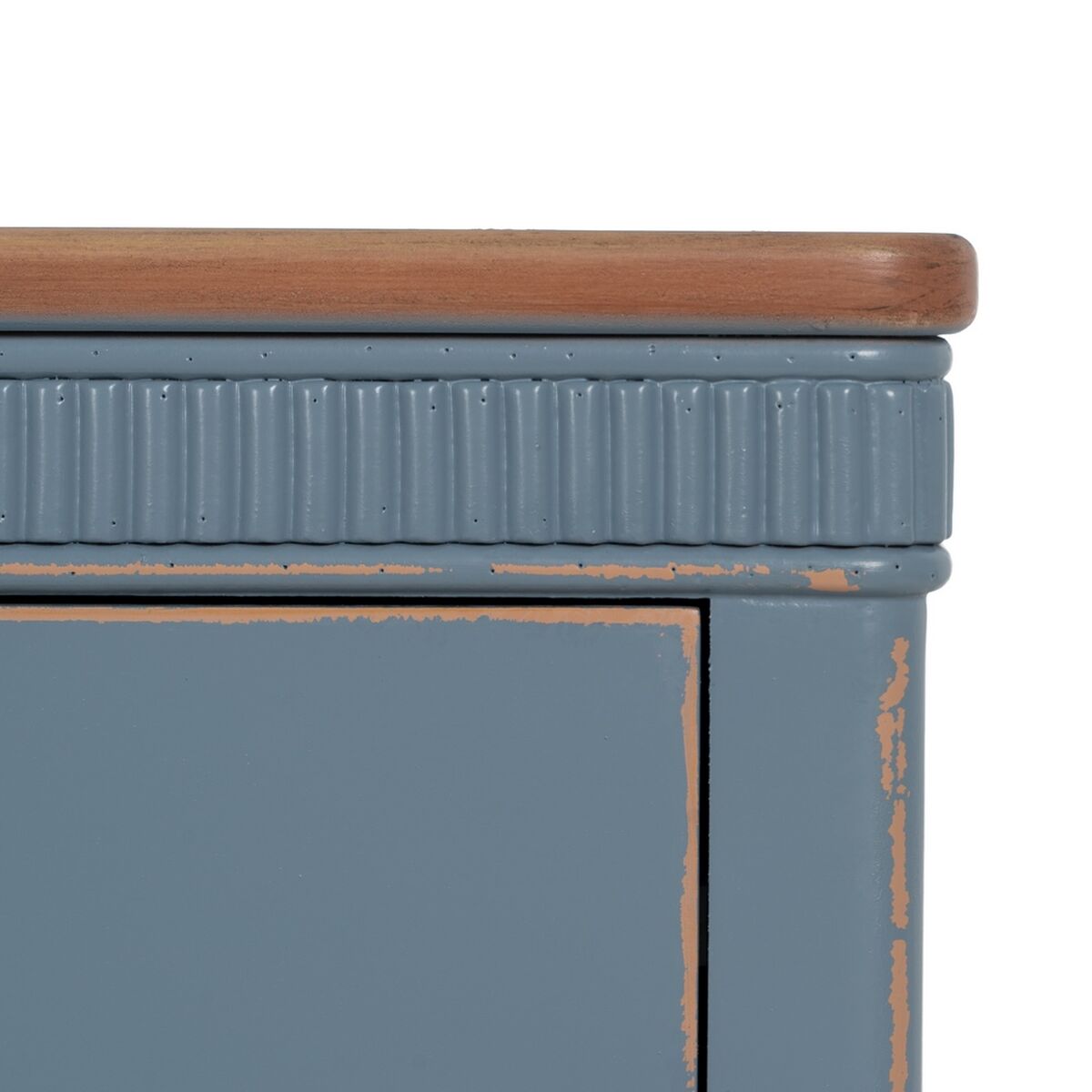 Ночной столик Синий Натуральный древесина ели Деревянный MDF 50 x 38 x 72 cm-5