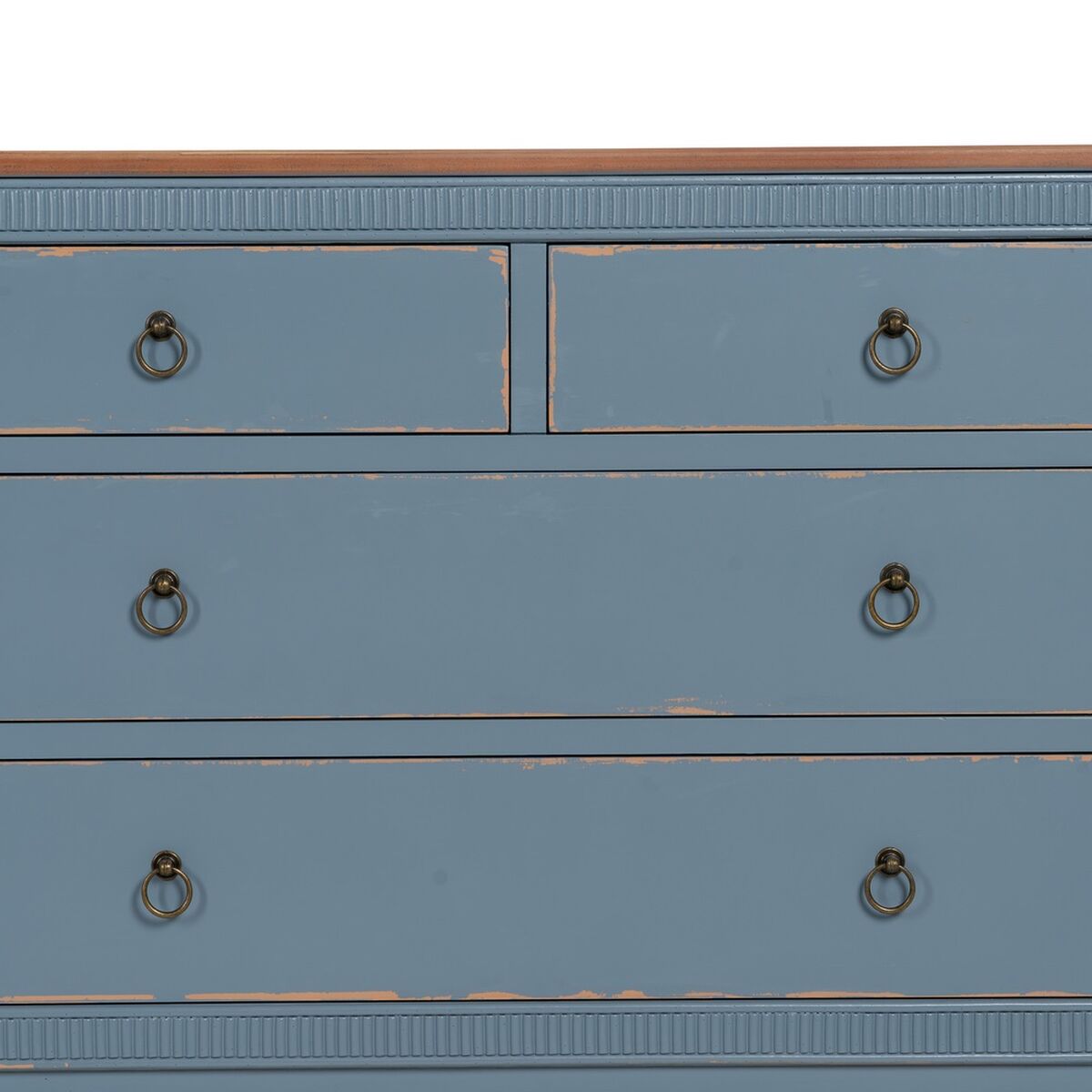 Тумба с ящиками Синий Натуральный древесина ели Деревянный MDF 115 x 45 x 90 cm-6