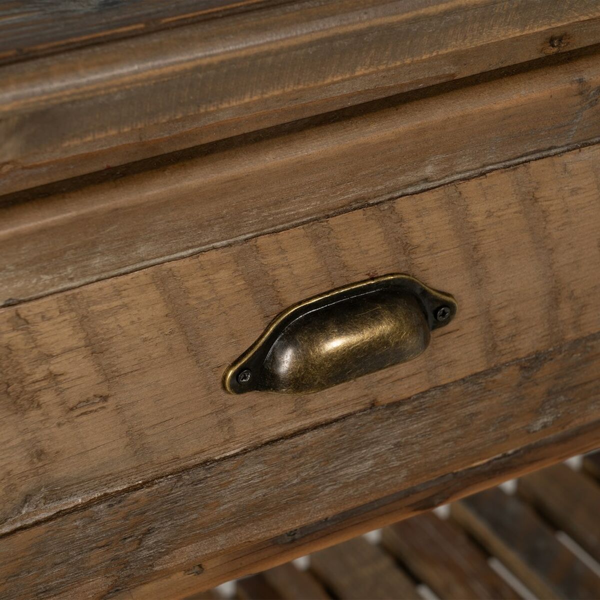 Консоль Коричневый древесина ели Деревянный MDF 184,5 x 50 x 86,8 cm-5