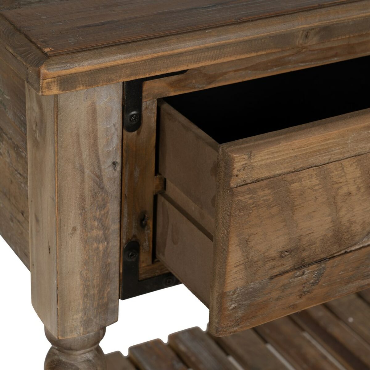 Консоль Коричневый древесина ели Деревянный MDF 184,5 x 50 x 86,8 cm-7