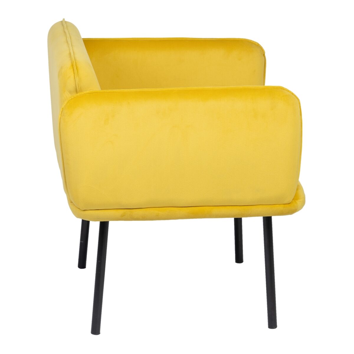 Chair Yellow Black 100% Polyester 76 x 64 x 77 cm-3